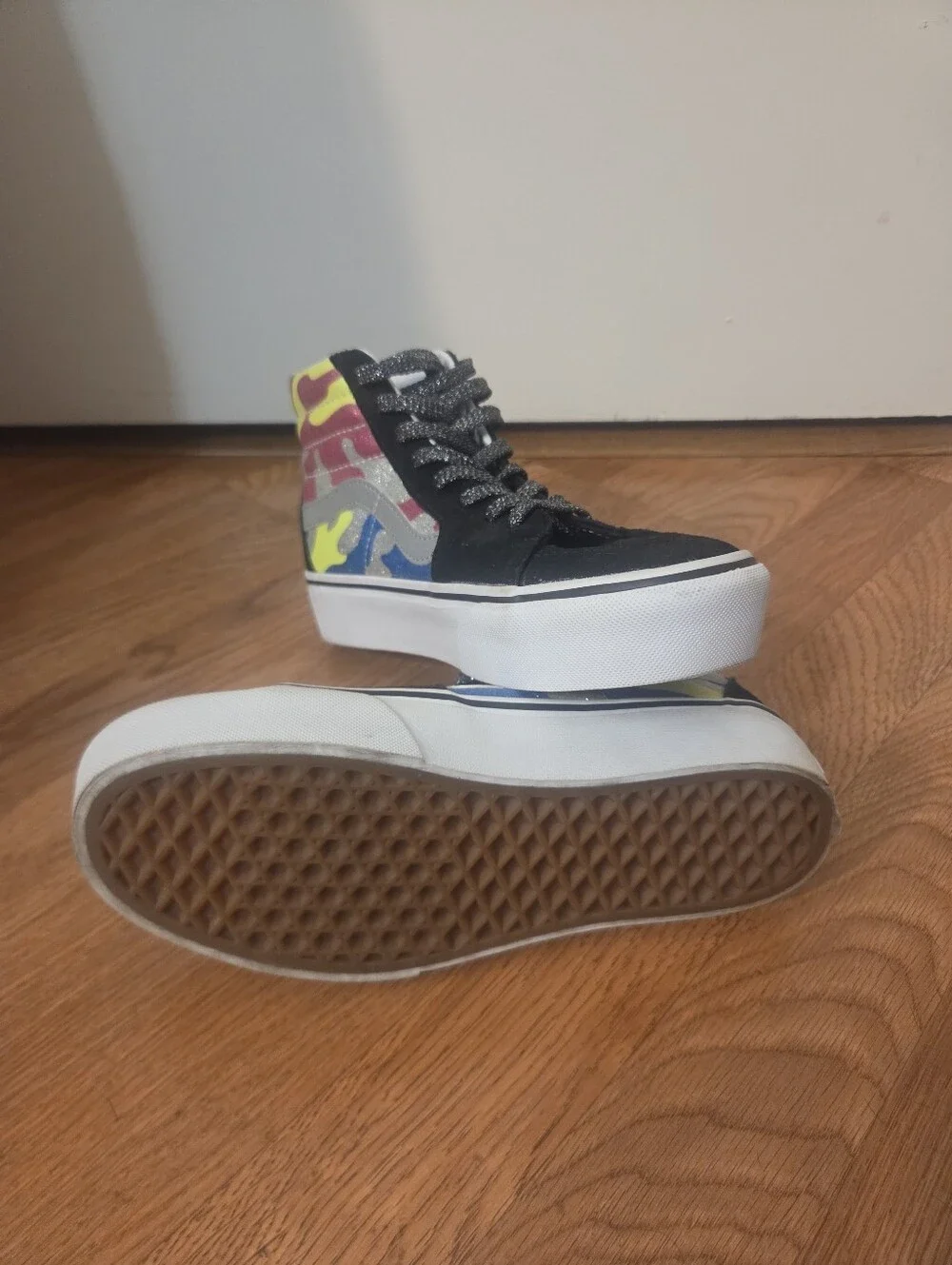 Vans Sk8 Hi Platform After Dark Glitter Camo (7)